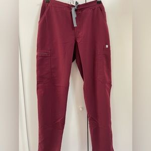 Figs Yola Scrub Pants Burgundy XS Petite
